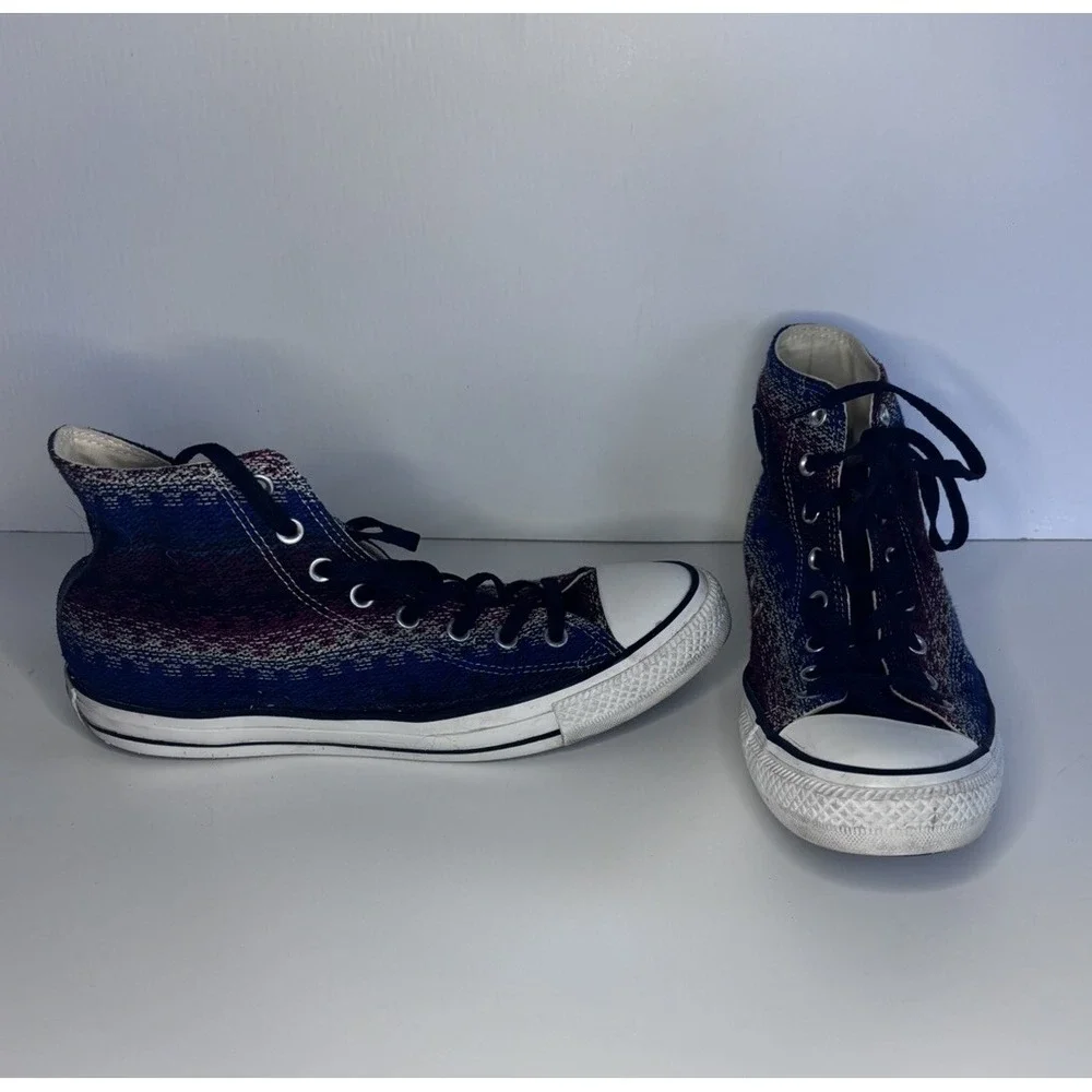 Converse Native Blanket Weave Fabric Dk Multi-Color‎ HI-TOP Shoes Size 11